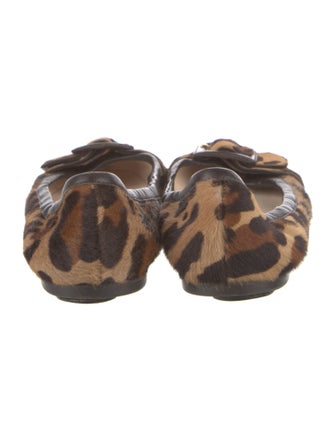 Prada Ponyhair Animal Print Ballet Flats