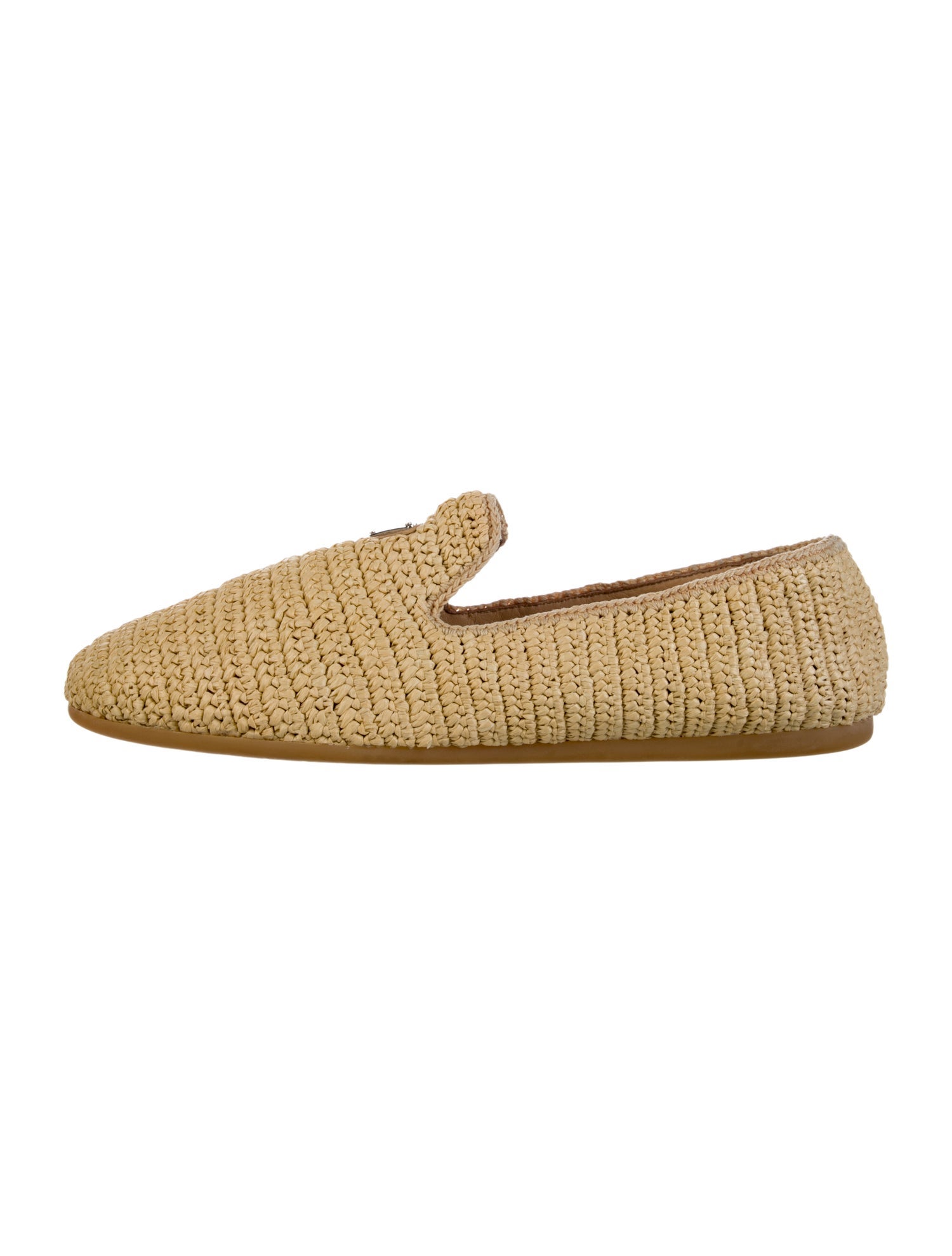 Prada Raffia Loafers
