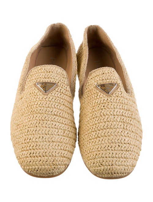 Prada Raffia Loafers