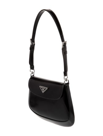 Prada Enameled Metal Triangle Cleo Mini