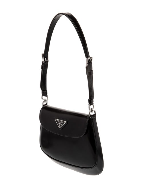 Prada Enameled Metal Triangle Cleo Mini