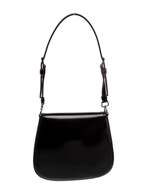 Prada Enameled Metal Triangle Cleo Mini