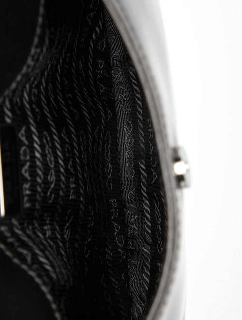 Prada Enameled Metal Triangle Cleo Mini