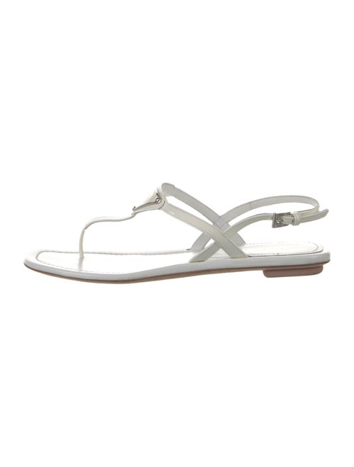 Prada Patent Leather T-Strap Sandals