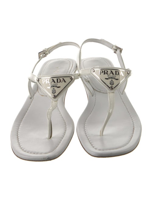 Prada Patent Leather T-Strap Sandals