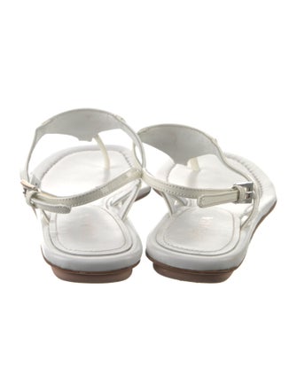 Prada Patent Leather T-Strap Sandals