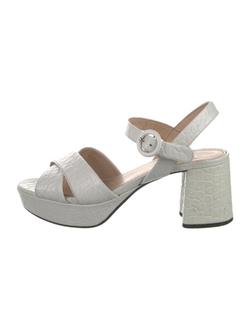 Prada Embossed Leather Slingback Pumps