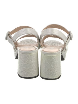 Prada Embossed Leather Slingback Pumps