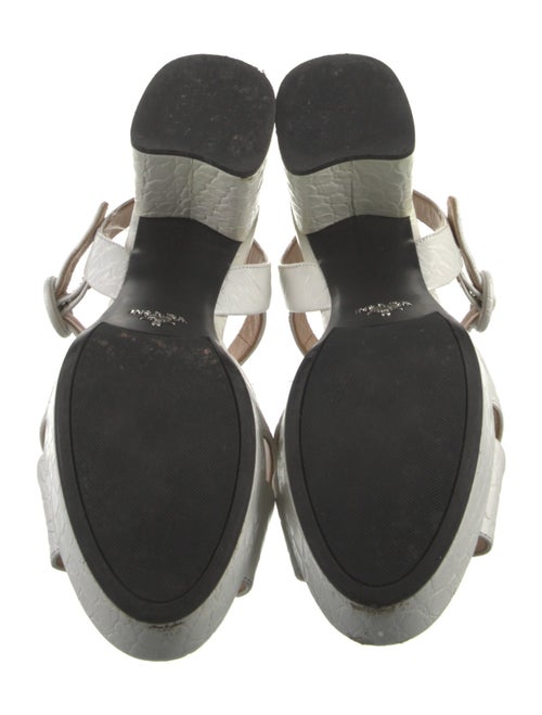 Prada Embossed Leather Slingback Pumps