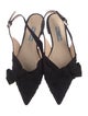 Prada Suede Bow Accents Slingback Flats