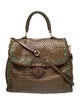 Prada Madras Leather Top Handle Bag