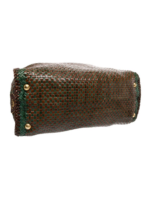 Prada Madras Leather Top Handle Bag