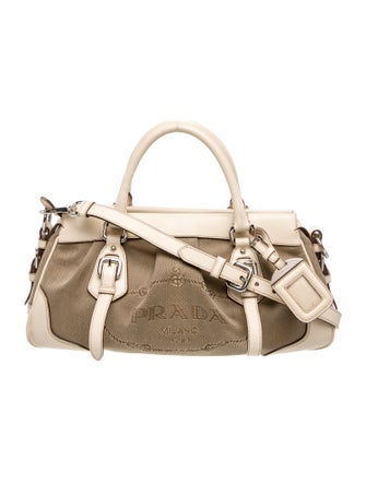 Prada Enameled Metal Triangle Bauletto