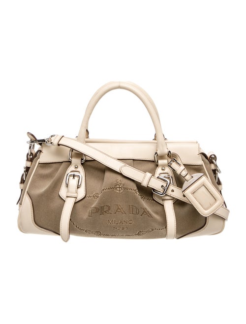 Prada Enameled Metal Triangle Bauletto