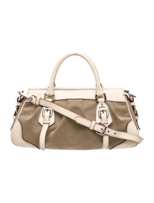 Prada Enameled Metal Triangle Bauletto