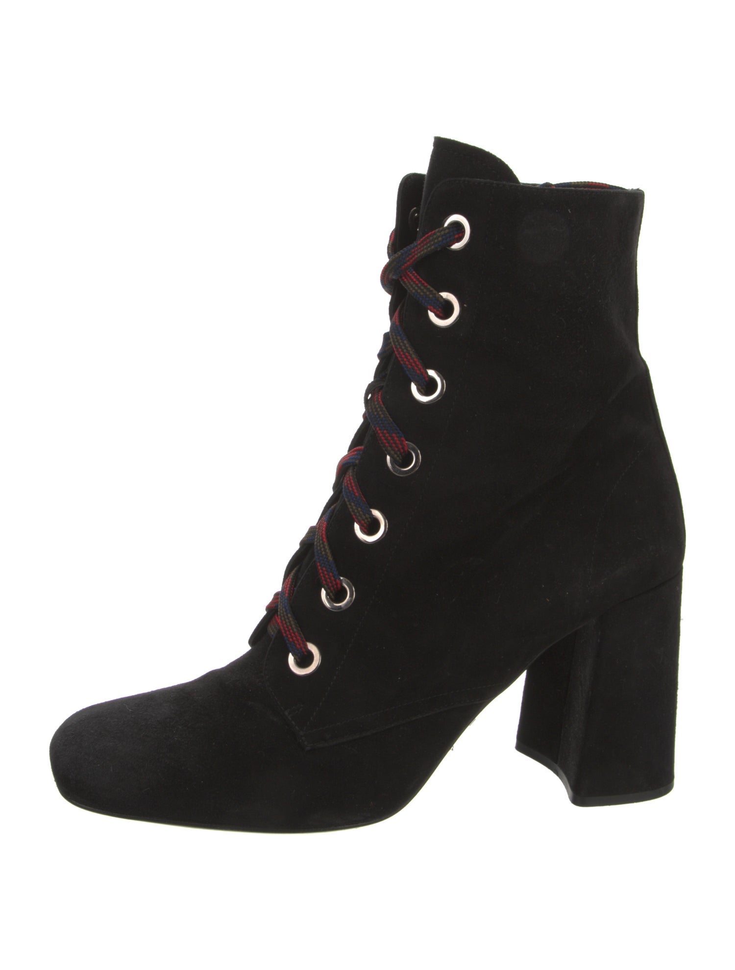 Prada Suede Lace-Up Boots