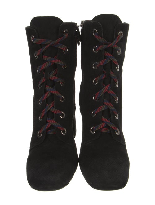 Prada Suede Lace-Up Boots