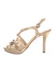 Prada Patent Leather Bow Accents Slingback Sandals