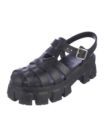 Prada Rubber Slingback Sandals
