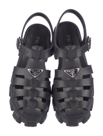 Prada Rubber Slingback Sandals