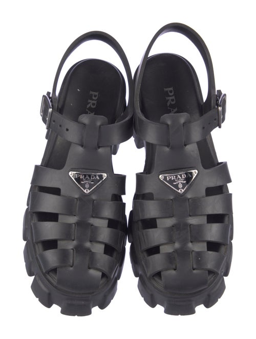 Prada Rubber Slingback Sandals