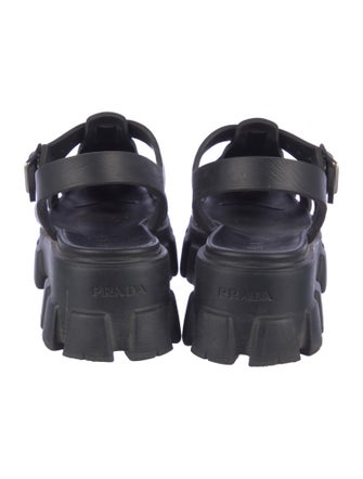 Prada Rubber Slingback Sandals