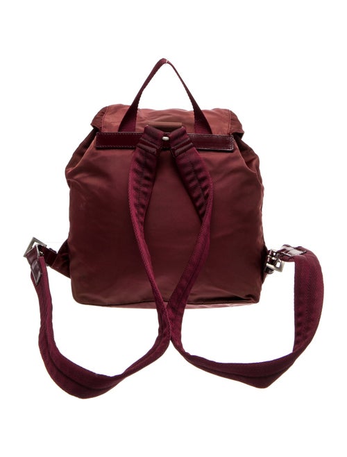 Prada Enameled Metal Triangle Backpack