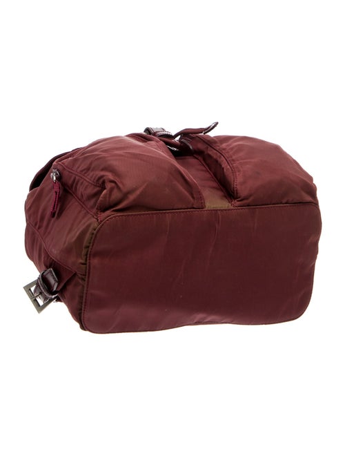 Prada Enameled Metal Triangle Backpack