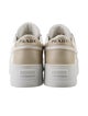 Prada Enameled Metal Triangle Leather Sneakers