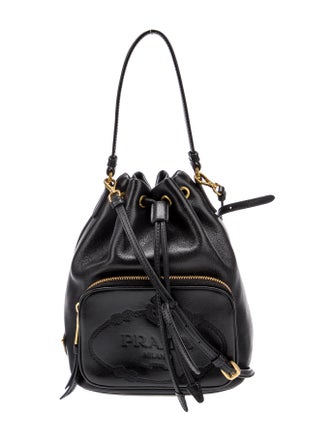 Prada Enameled Metal Triangle Shoulder Bag