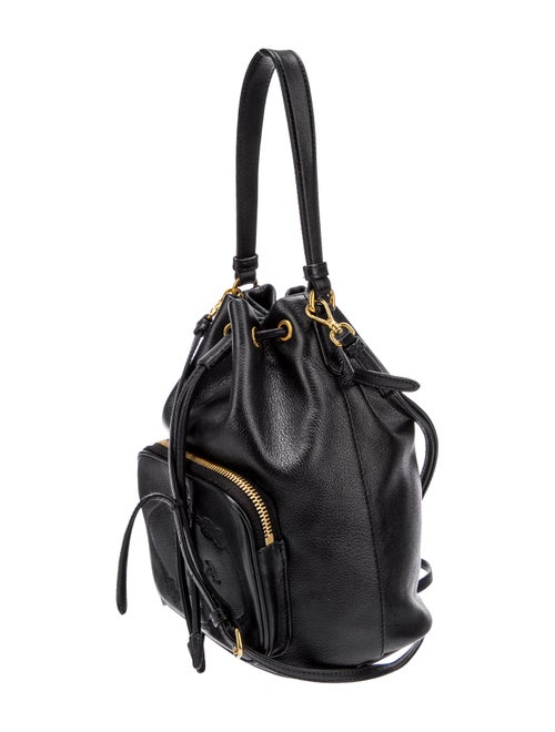 Prada Enameled Metal Triangle Shoulder Bag