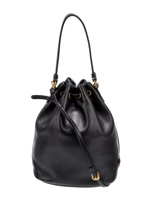 Prada Enameled Metal Triangle Shoulder Bag