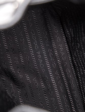 Prada Enameled Metal Triangle Shoulder Bag