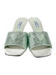 Prada Satin Crystal Embellishments Slides
