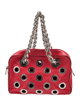 Prada Vitello Daino Leather Grommet Chain