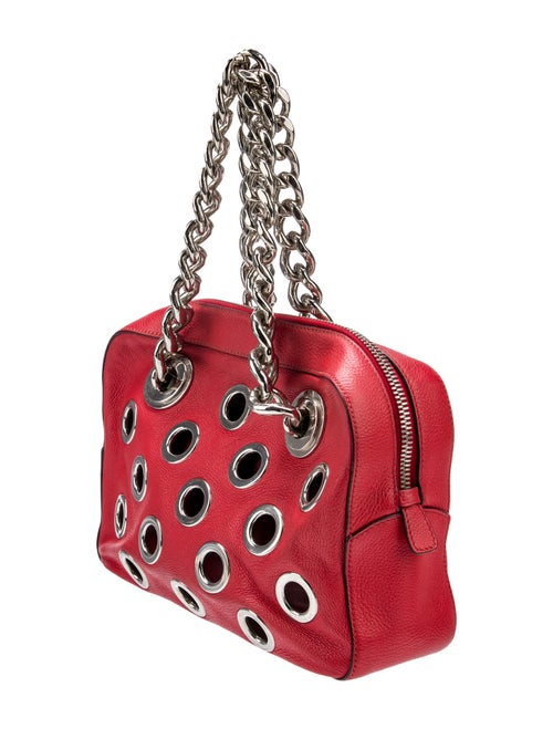 Prada Vitello Daino Leather Grommet Chain