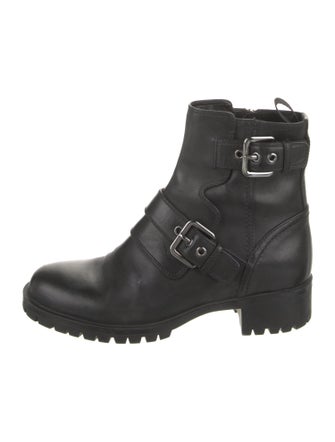 Prada Leather Moto Boots