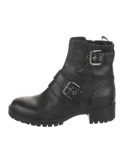 Prada Leather Moto Boots