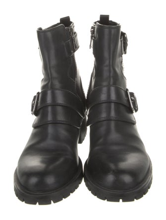 Prada Leather Moto Boots