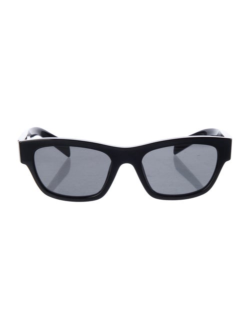 Prada Enameled Metal Triangle Wayfarer Sunglasses