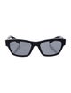 Prada Enameled Metal Triangle Wayfarer Sunglasses