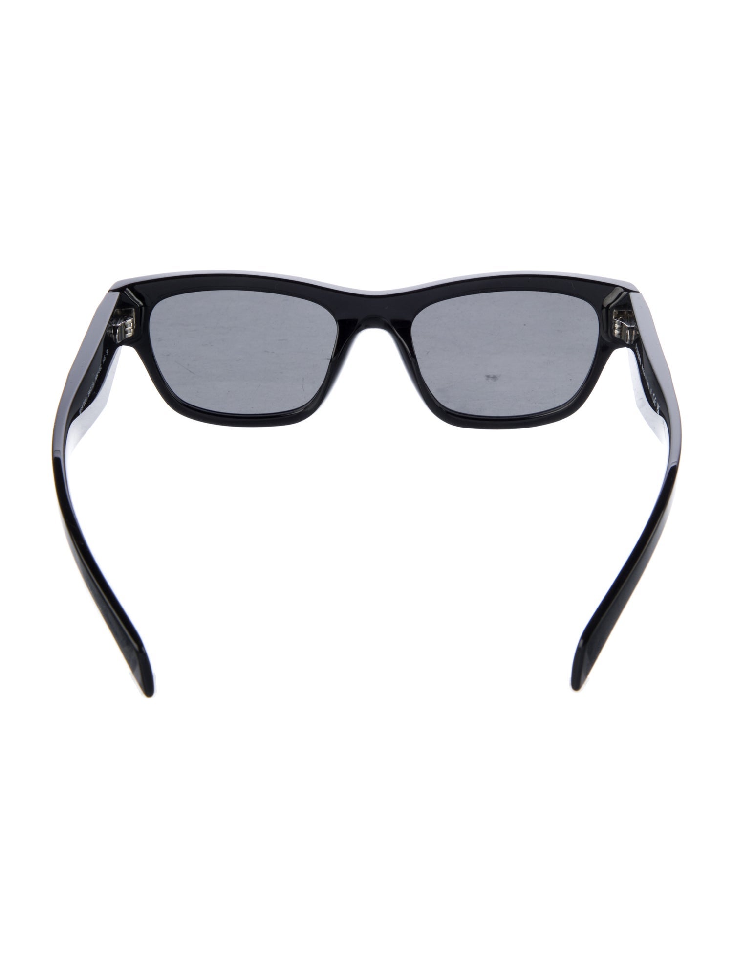 Prada Enameled Metal Triangle Wayfarer Sunglasses
