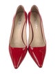 Prada Enameled Metal Triangle Patent Leather Pumps