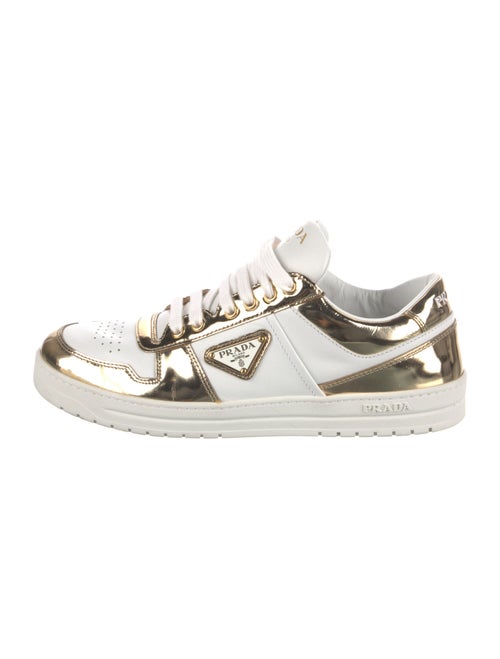 Prada Leather Colorblock Pattern Sneakers