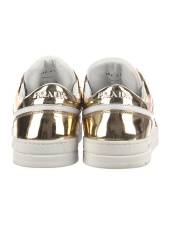Prada Leather Colorblock Pattern Sneakers