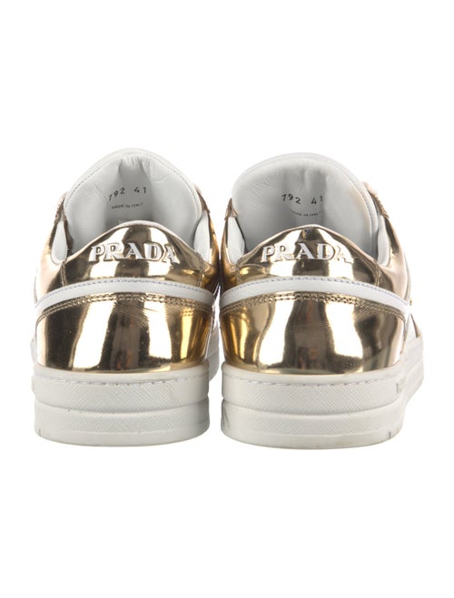Prada Leather Colorblock Pattern Sneakers