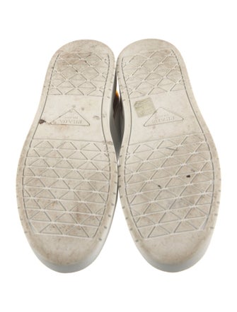 Prada Leather Colorblock Pattern Sneakers