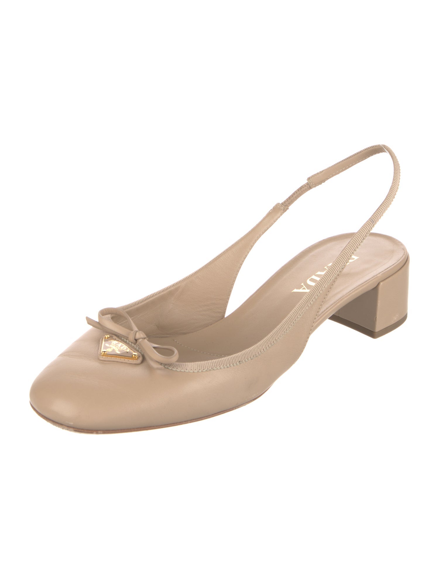 Prada Leather Slingback Sandals