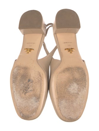 Prada Leather Slingback Sandals