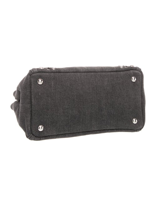 Prada Enameled Metal Triangle Grommet Canapa